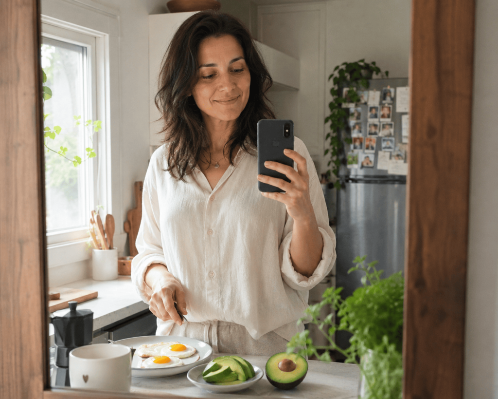 Dieta cetogênica para mulheres - café da manhã com abacate e ovos